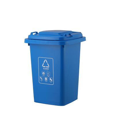 China Restaurant Sustainable Outdoor Commercial Recycle Bins Trash Can Garbage Bin With Cover for sale