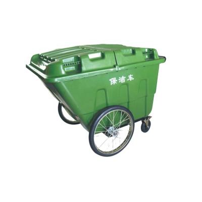 China Sustainable Plastic Waste Storage Box 400L Waste Clear Large Garbage Bins Garbage Truck With Two Wheels for sale