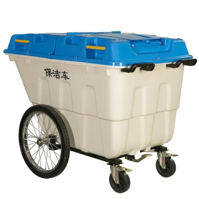 China Sustainable HDPE 400L Collector Containers Waste Bin Industrial Waste Carts Wheel Waste Bins for sale