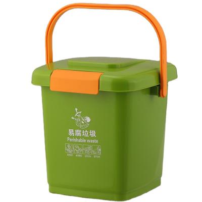 China Sustainable Home Esd Printed Colorful Toy Small Plastic Dustbin Kids Bin Mini Garden Storage Kitchen Compost Bin for sale