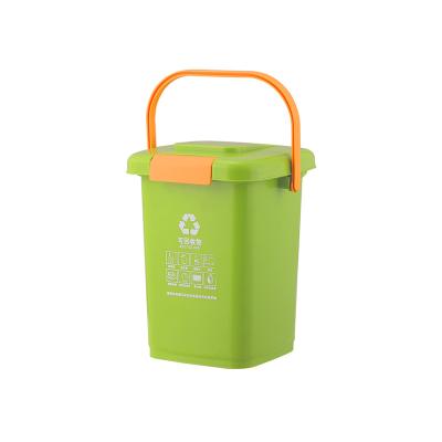 China 10L Sustainable Mini Garbage Sorting Bin Rubbish Recycle Plastic Storage Hand Held Waste Bin Bins for sale