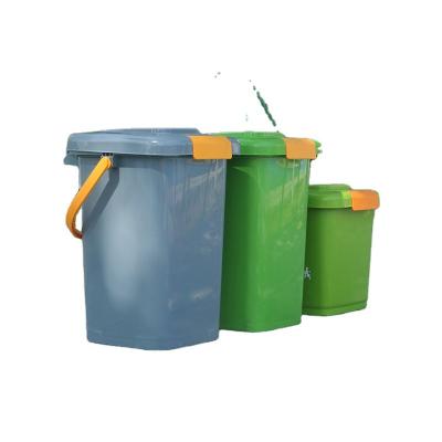 China Sustainable Outdoors Recycle Wholesale 10L Eco Durable Trash Can Container Square Lid Trash Can For Kitchen for sale