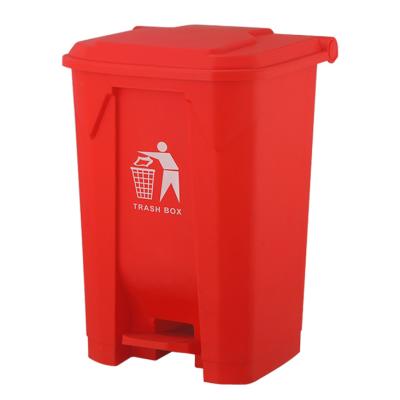 China Wholesale 100L Custom Plastic Sustainable Industrial Stackable Waste Bin Waste Recycling Recycling Boxes With Foot Pedal for sale