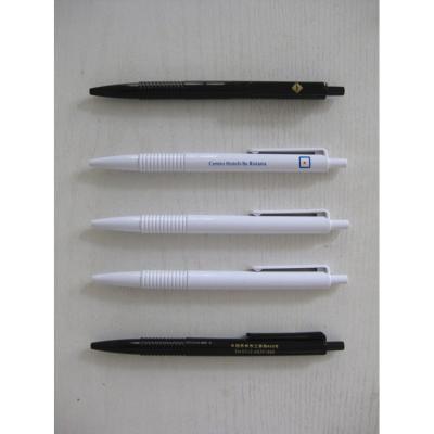 China Promotional Pen Promotional Cheap Solid Style Hotel Barrel Plastic Ball Pen With Personal Logo for sale