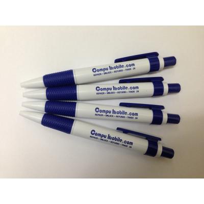 China Wholesale Promotional Pen Cheap Plastic Ballpoint Pen With Rubber Grip Printing Company Name Custom Logo for sale