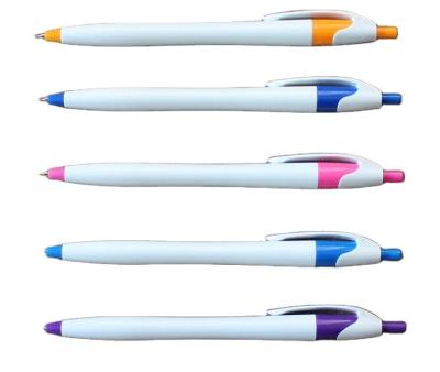 China Custom Logo Hotel Ball Pen Promotional Gift Ball Pen Promotional Slim Solid White Plastic Printing Ball Pen for sale