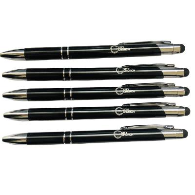 China Pen Classic Promotional Pen Black Personalized Aluminum Promotional Luxury Pen Customized Logo for sale