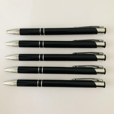 China Click Logo Luxury Advertising Promotional Customized Engraved Personalized Aluminum Metal Ball Pens With Custom Logo for sale