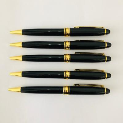 China office & School Pen Hot Sales Classic Metal Black Ballpoint Pen Engrave To Custom Design Promotion Pen Hotel Pen for sale