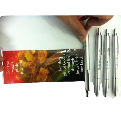 China Pen Wholesale Promotional custom gfit banner roller image pens pull back peak advertising flag pen for sale