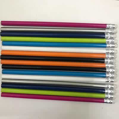 China office & School Pen Hot Sales Promotion Personalized Custom Logo Printed Black Pencil HB Wooden Multicolor Pencil With Eraser for sale