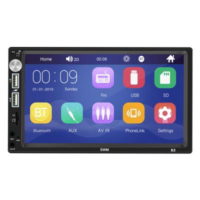 China Double din 2 mp5 stereo car radio with BT mirror link touch screen for sale