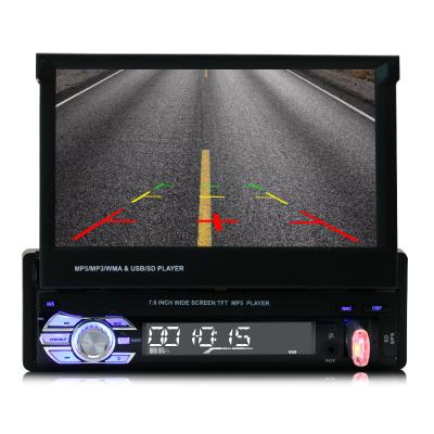 China Universal 7 Inch Car Radio Mp5 Retractable Din Stereo Player 1 DVD Player With Retractable Screen Radio Car 9601 for sale