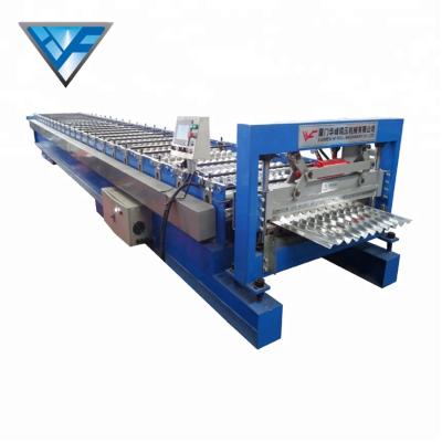 China Building Material Stores Roof Tile Galvanized Sheet Corrugated Panel Making Machine HF for sale