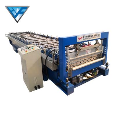 China Building material stores colored steel wall roof panel cold roll forming machine metal roofing corrugated steel sheet making machine for sale