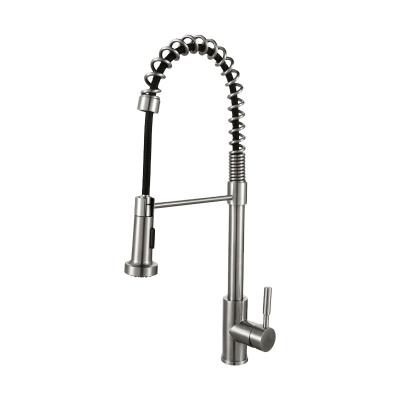 China Pull Out Spray Flexible Hose Neck Taps Commercial Pull Down Sprayer Kitchen Sink Faucets for sale