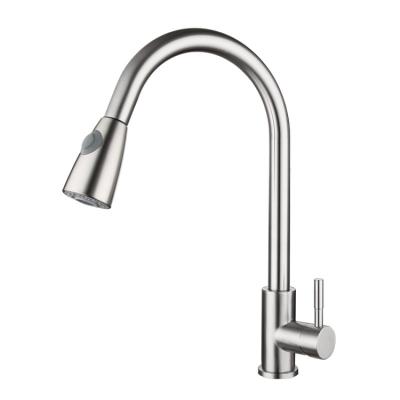 China New Style Design Sense Faucets Design Swivel Drop-Down Fashion Luxury Stainless Steel Kitchen Faucet Pull for sale