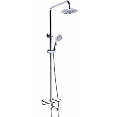 中国 With 38 Degree Wall Mounted Brass Cartridge Thermostatic Chrome Thermostatic Shower Bar Set For Bathroom 販売のため