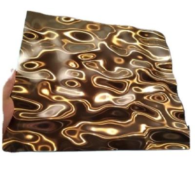 China Kinds Of Decorations Ceiling And Wall 201 304 Water Ripple Stainless Steel Sheet for sale