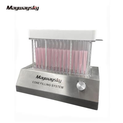 China Work Efficient Maywaysky 100pcs Cone Filling Machine For 109mm Pre Roll Machine for sale