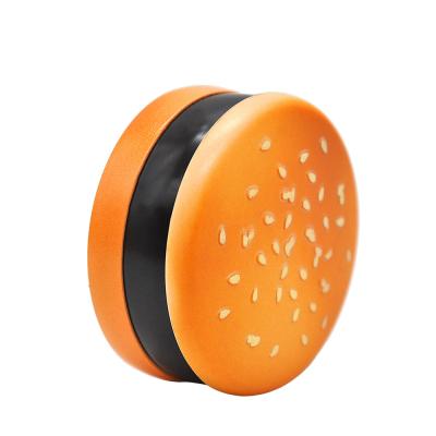 China Tobacco Weed Herb Maywaysky 56mm Grinding Hamburger Shape 3 Pieces Dry Herb Grinder Manual Tobacco Accessories for sale