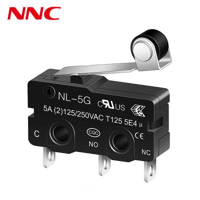 China Auto Electronics NNC Microswitch kc NL-5G NL-10G Hinge Roller Lever 5A 10A 125v/250v Hot Selling Products for sale