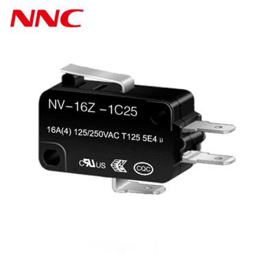 China Electronics NNC Microswitch NV-16Z-1C25 Short Hinge Lever 16A 125v/250v ENEC Automatic Switch for sale