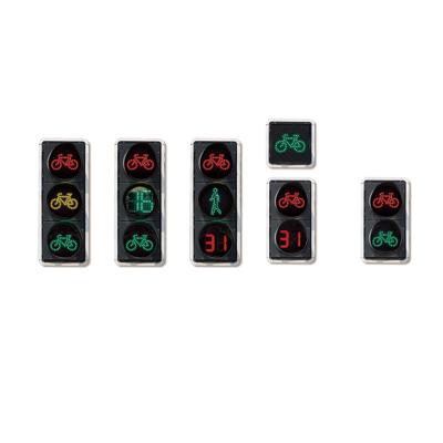 China Road safety led warning lights wholesale price 300mm green red waterproof led traffic warning light timer for sale