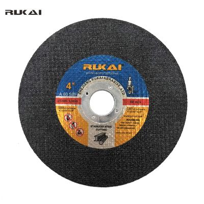 China Cutting Metal Diamond Cutting Disc Custom Steel 4 Inch Mini Resin Rukai Iron Grinding Wheel 107mm Small Cutting And Grinding Wheel for sale