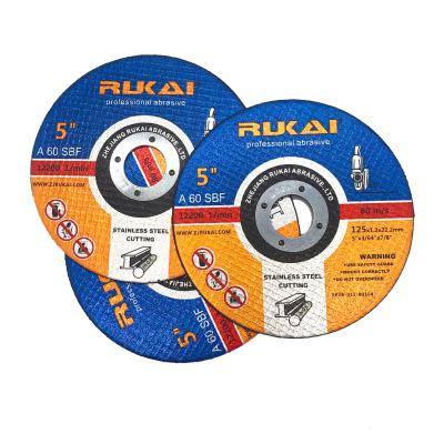 China Long Life Rukai 5inch Stainless Steel Cutting Disc for sale