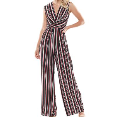 China Anti-Static Pin Striped Women Clothing Multi Jumpsuit Summer for sale