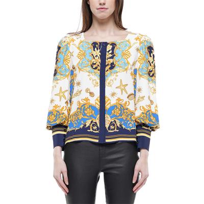 China Anti-wrinkle women's blouse European and American hot sale fashion market square neck blouse for sale