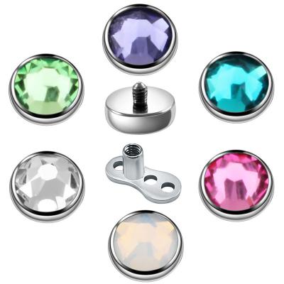 China Charming G23 Anchor Solid Titanium Dermal Body Jewelry Piercing Skin Feeder for sale