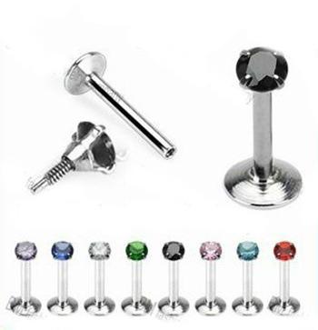 China Punk Body Jewelry Stainless Steel Labret Jewelry Internal Threaded Free Lip Rings Body Piercing Jewelry for sale