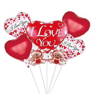 China I LOVE YOU Heart Shaped Foil Balloon Special for WeddingValentine's Day and Mother's Day Party for sale