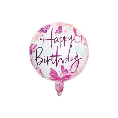 China HAPPY BIRTHDAY Factory Direct Sales Design New 18 Inch Round Shape Polka Dot Happy Birthday White Mylar High Quality Foil Balloons for sale