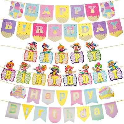 China Eco-Friendly Materials Custom Wholesale Custom Flag Custom Made Birthday Flag Happy Birthday Birthday Decorations for sale