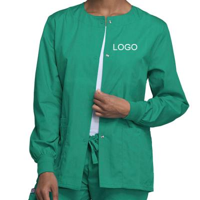 China Printing Scrub Tops Custom Work Uniform OEM Embroidered Logo Unisex Hospital Winter Plus Size Women Green Nurses Scrub Uniform Sets And Jackets for sale