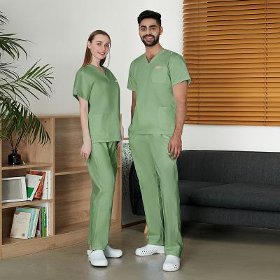 China Stylish Top+Pant OEM Hospital Uniform Custom Made Nurse Scrub Medical Luxury Nursing Uniforms Scrubs Design for sale