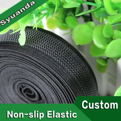 China New Functional 2-3cm Wide Anti-Slip Elastic Strap Eco-Friendly Sustainable Non Slip Straps Elastic Band With Silicone for sale