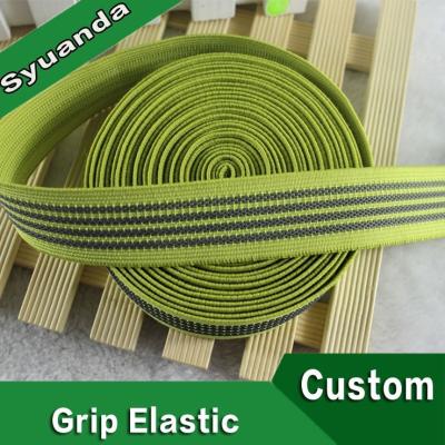 China Durable tape non-slip elastic with rubber grip for sale