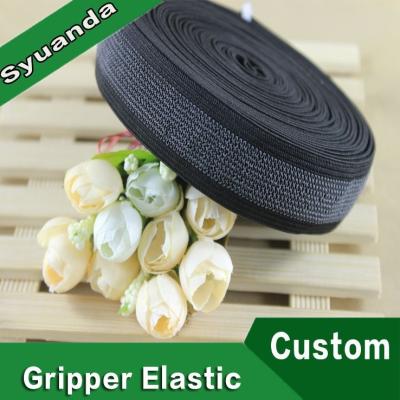 China Sustainable 1 Inch Custom Rubber Anti Slip Elastic Band For Garment for sale