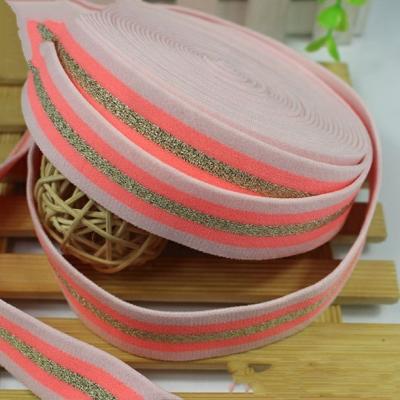 China High quality professional custom glitter lurex elastic band workable for headband belt decorative band for sale