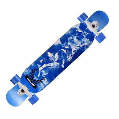 China Youth Skateboard Promotions Cheapest Wholesale 85A PU Wheels Wooden Long Board Skateboard for sale