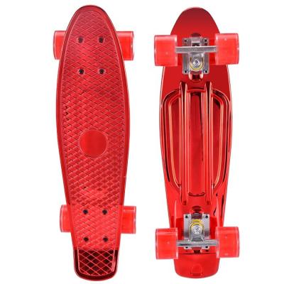 China New Design Youth Waffle 22 Inch Plastic Fish Style Kids Skateboard For Outdoor for sale