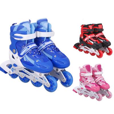 China Kids and Teen 4 Wheel Profesional Sports PU Junior Children' S Skating Shoes for sale