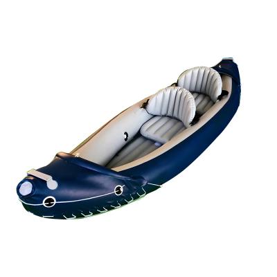 China Wholesale PVC Tarpaulin PVC And Polyester Kayak 2 Person Boat Single Seat Inflatable Kayak for sale