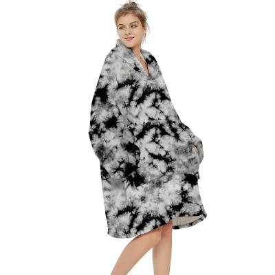 China Anti-Static Ready To Ship Super Soft Oversized Colors And Wearable Print Sherpa Hoodie Cover for sale