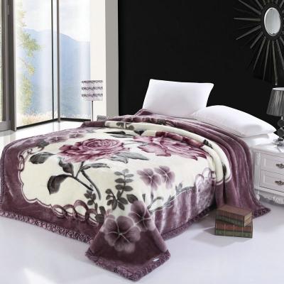 China Wholesale antistatic polyester flannel rashel print rashel blanket beding throw blanket for sale