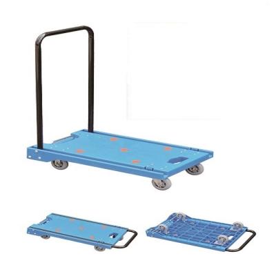 China Tools Platform 4 Plastic Wheels Foldable Hand Truck for sale